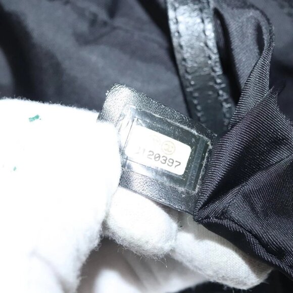 CHANEL New Travel Line Tote Bag Nylon Black gold CC Auth 131937 - Picture 10 of 16